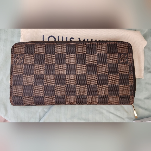 New Authentic Louis Vuitton Long Zippy Organizer Wallet Damier Ebene - Picture 2 of 11
